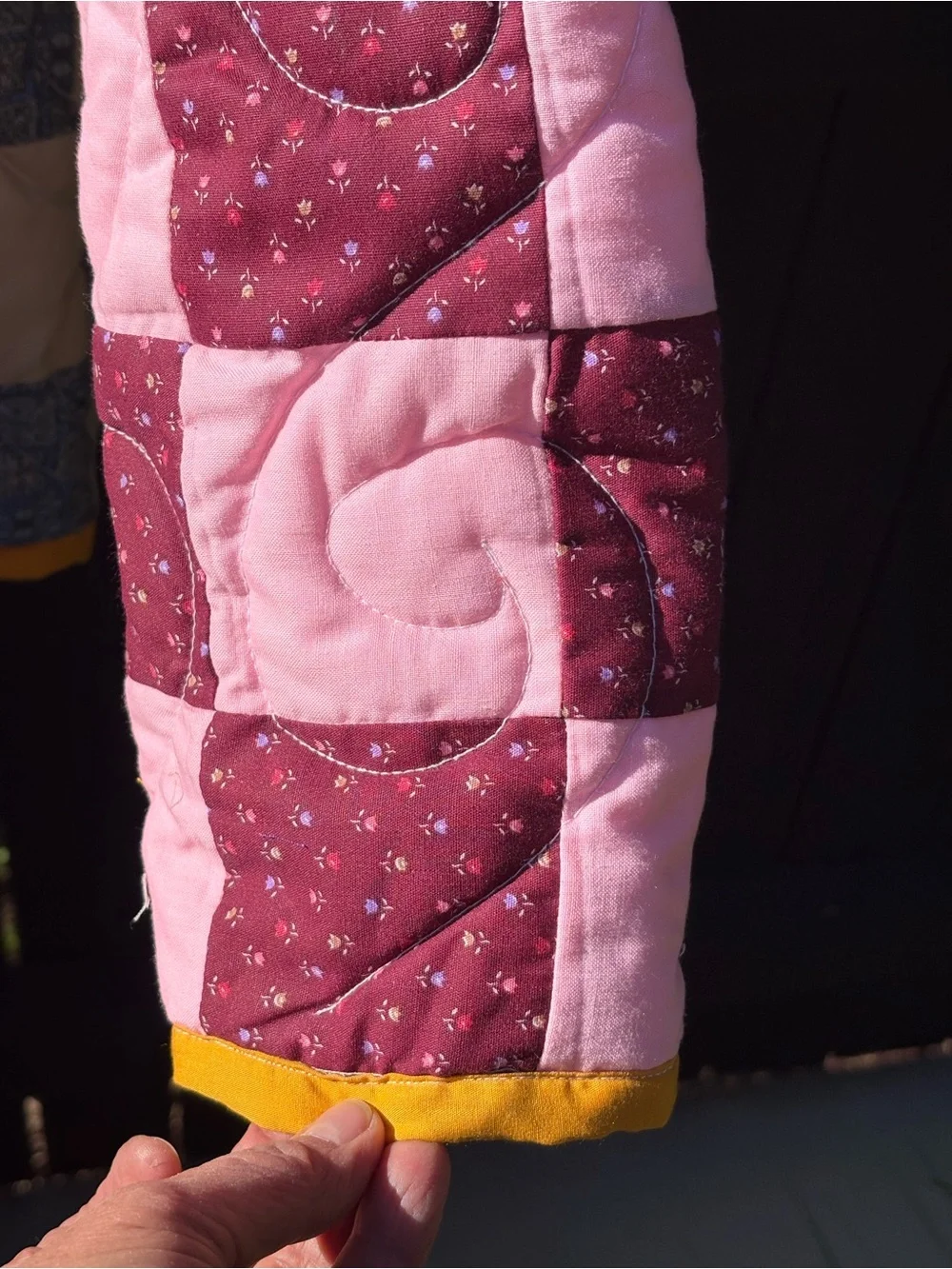 Colorful Patchwork Womans Hooded Jacket, upcycled - Picture 7 of 14